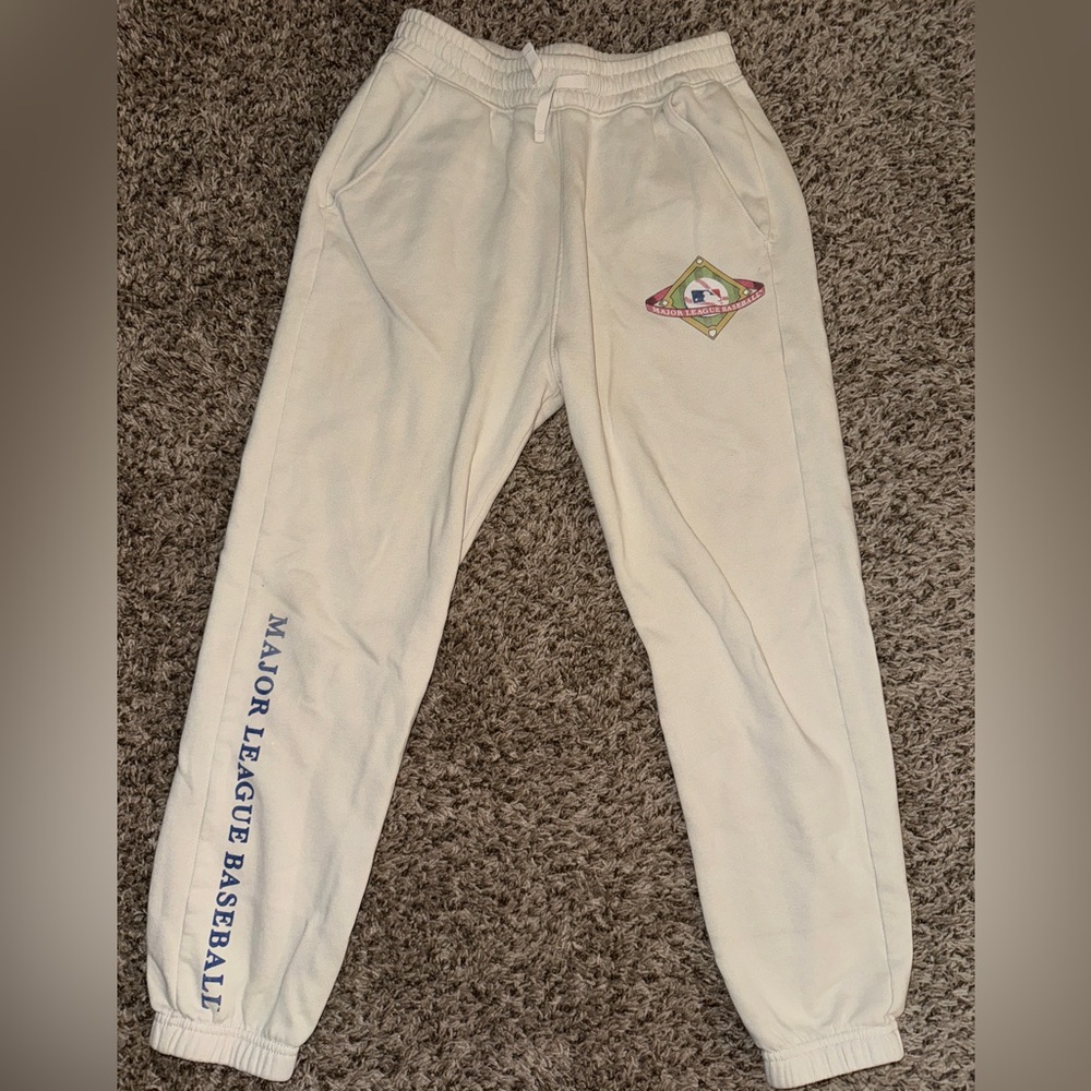 Abercrombie Kids Cream MLB Joggers